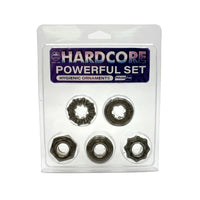 5pc assorted styles cock ring set with packaging