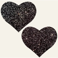 black heart glitter pasties