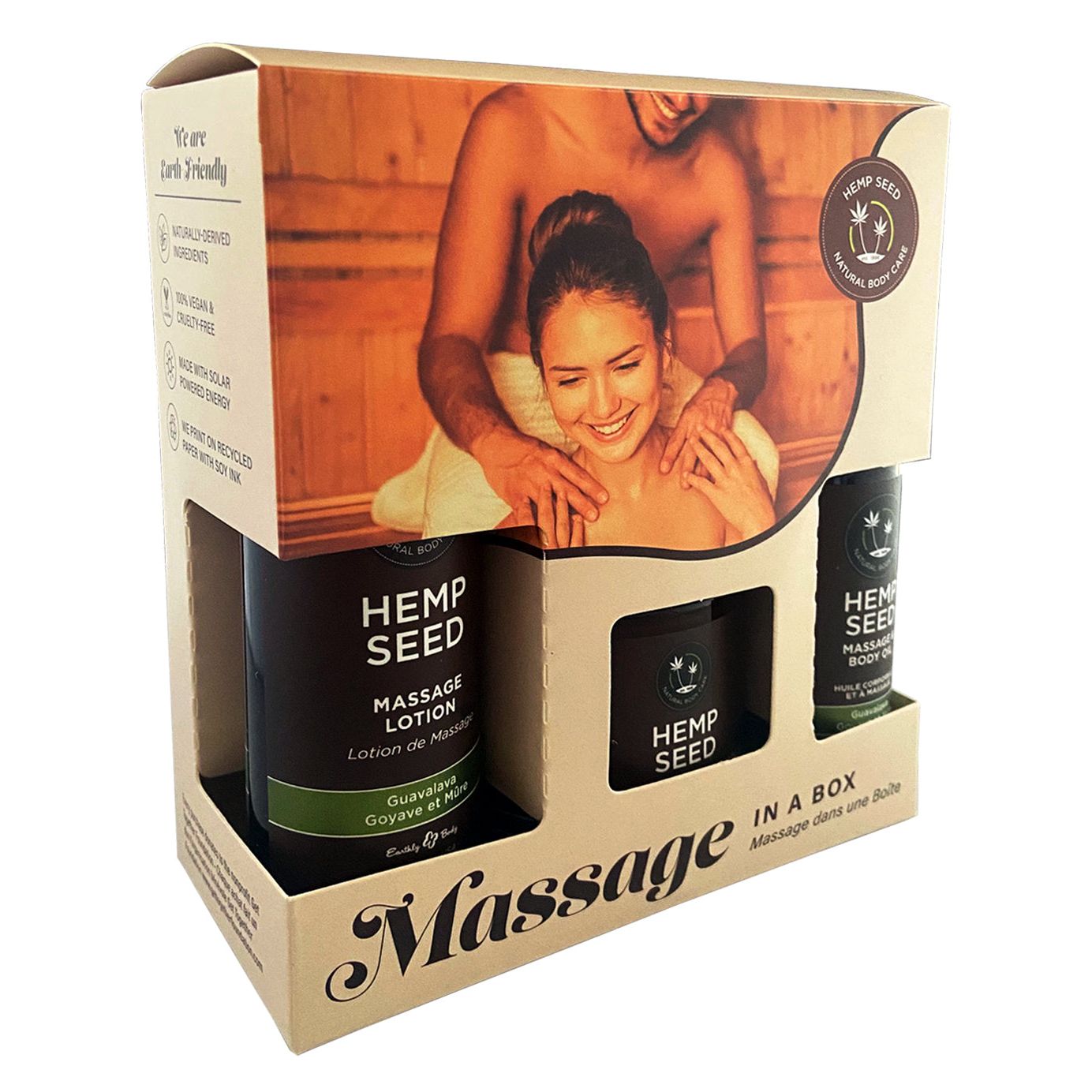 Earthly Body Hemp Seed Massage in A Box Guavalava