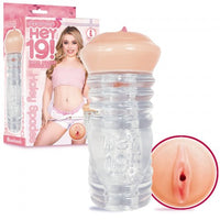 clear shaft with beige vagina end
