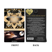 Honey Dust product packaging with front and back views on a white background. vanilla creme