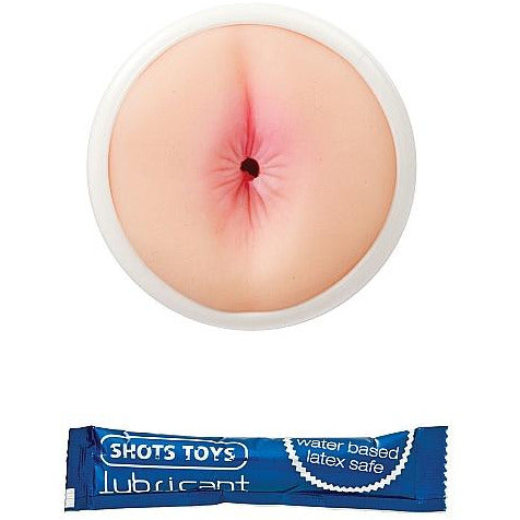 anal masturbator opening with personal lubricant