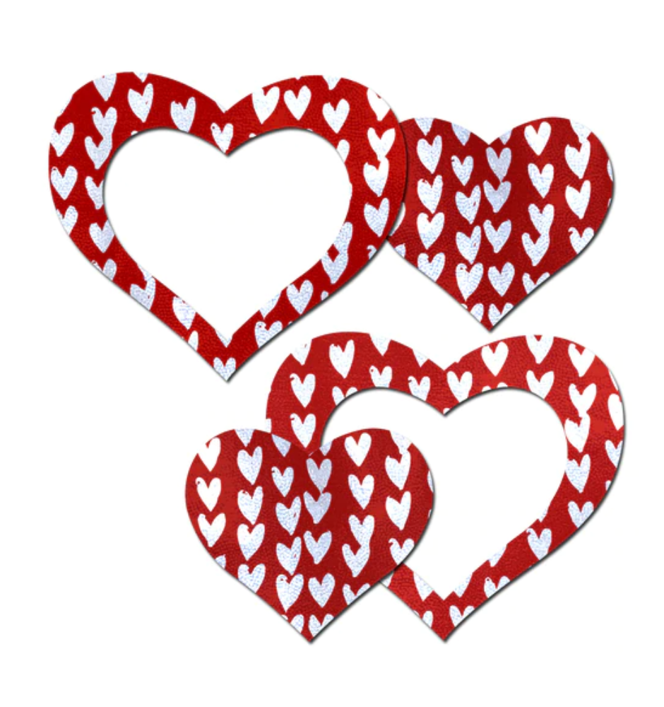 Peek-a-Boob Hearts Pasties by Pastease