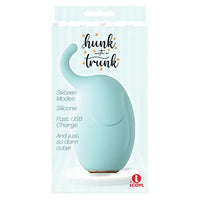 elephant shaped vibrating clitoral stimulator on box packaging