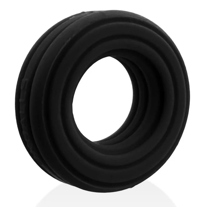 hunky junk roto cock ring in black