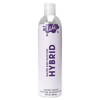 clear bottle with white wrap hybrid lubricant  8oz