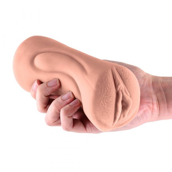 Placeholder image with a hand holding a vagina masturbator used for product display or design.