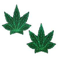 green glitter weed pasties