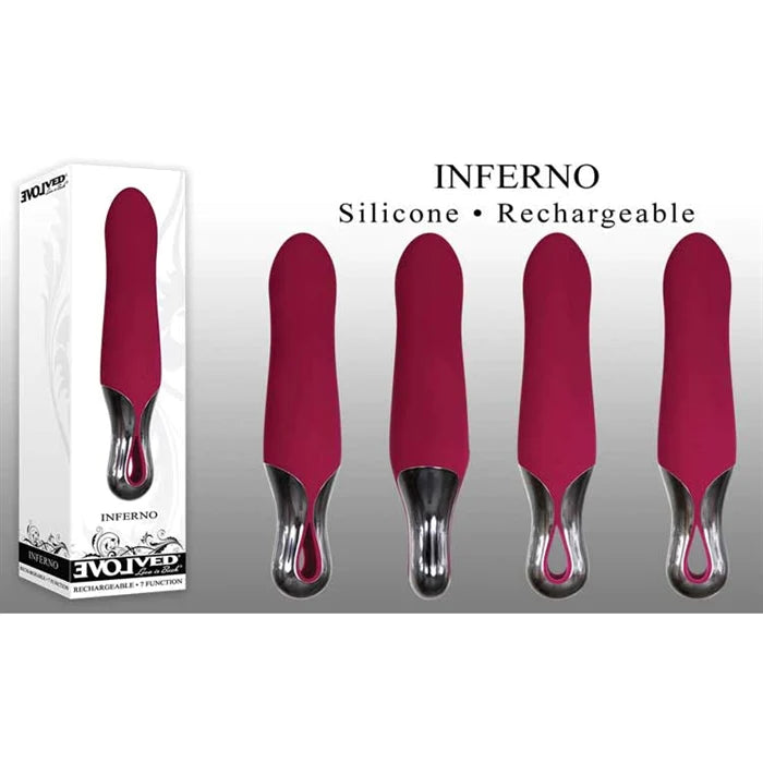 red vibrator with silver ring holder and box