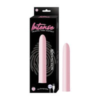 sleek vibrator in pink beside box packaging