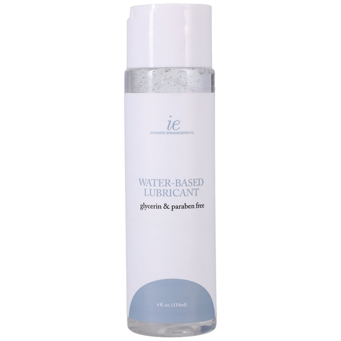 clear personal lubricant in bottle with white & blue