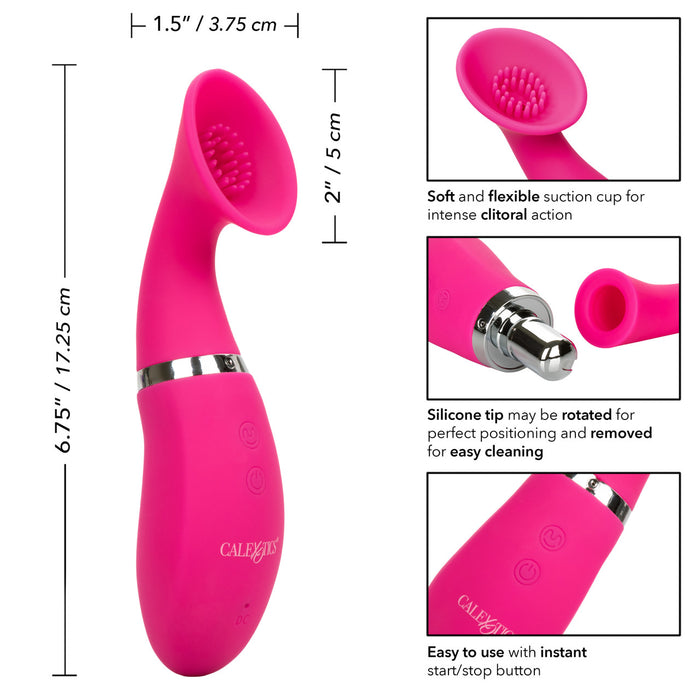pink clitoral pump with nubs specs