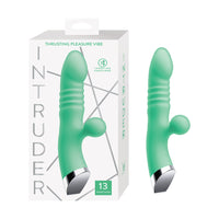 Green intruder pleasure vibe with packaging on a white background