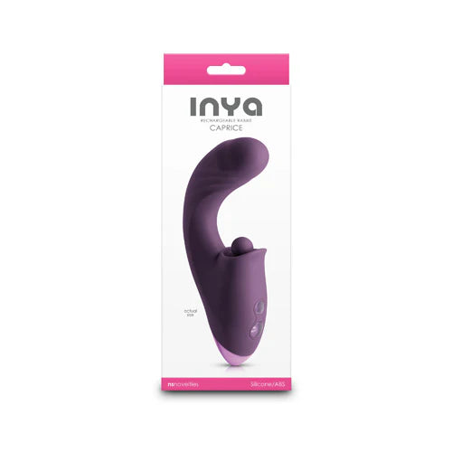 Purple g spot vibrator with 'inya' branding on a white background