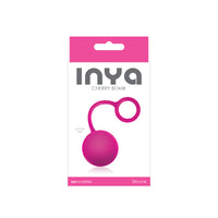 pink single kegel ball with tail on box