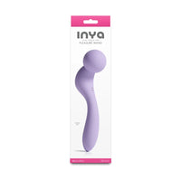 purple curved double ended vibrating wand on box packaging