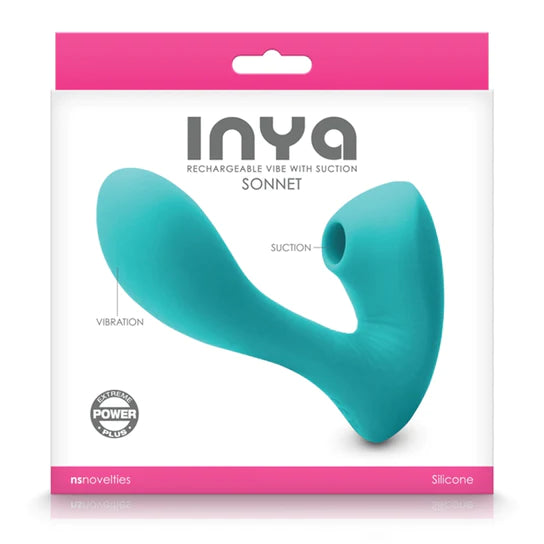 vibrator with clit sucker in teal