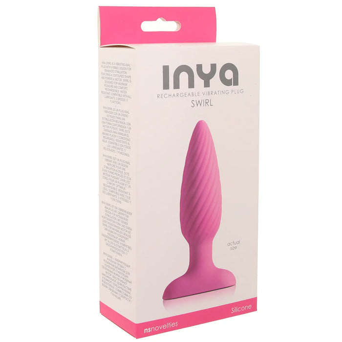 inya swirl anal plug in box packaging on white back ground