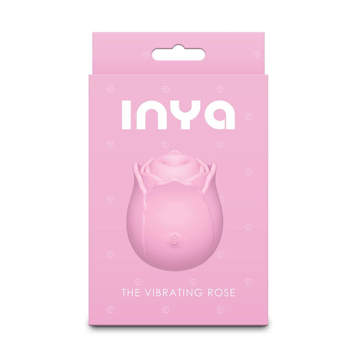Pink packaging of 'The Vibrating Rose' by INYA on a white background
