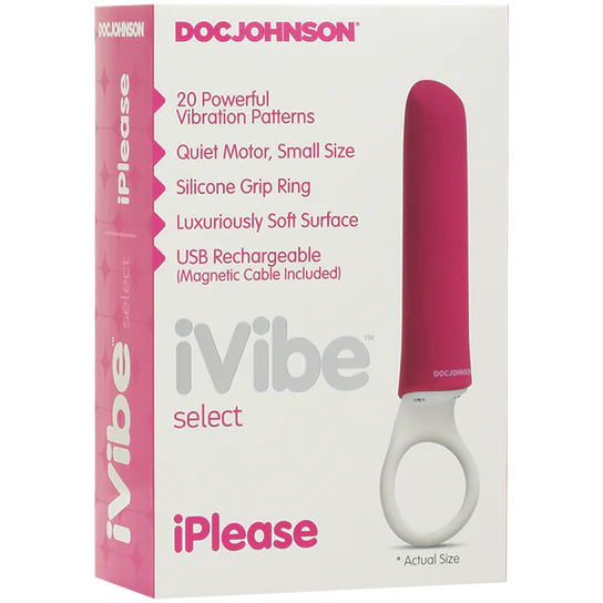 pink vibrator with white finger ring holder