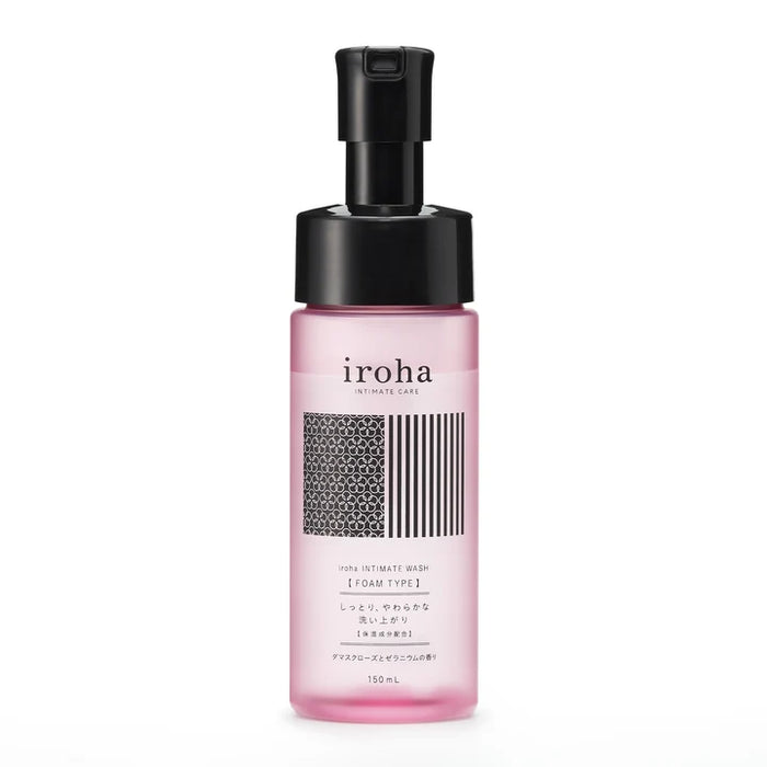 iroha intimate care foam wash damask rose geranium