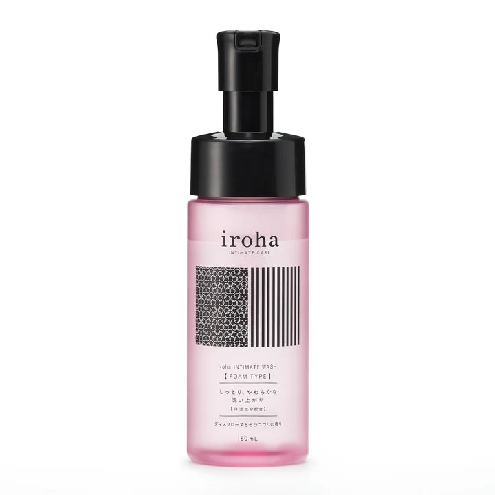 iroha intimate care foam wash damask rose geranium