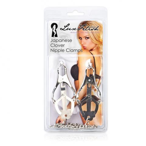 silver clover nipple clamps in clear packages