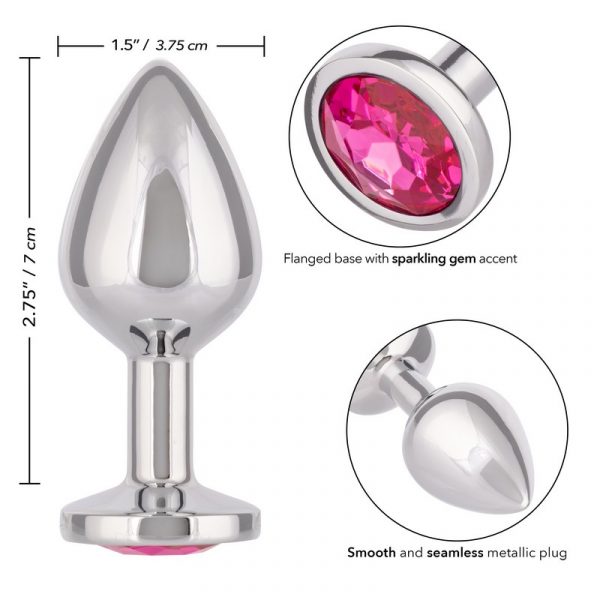 silver metal anal plug specs