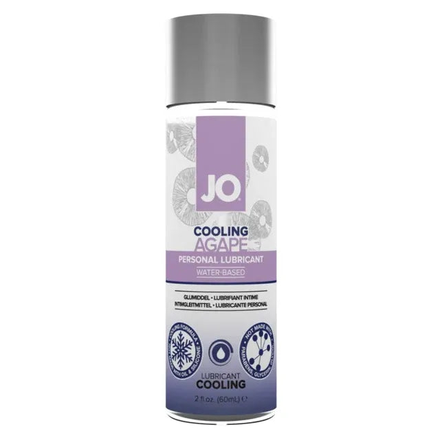 a bottle of jo agape cooling lube