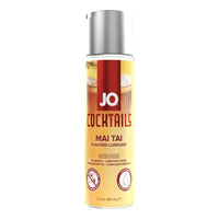 yellow and burgundy bottle of personal lubricant mai tai flavored 2.0oz