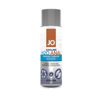 frosted bottle of personal h20 cooling anal lubricant with grey lid 2oz