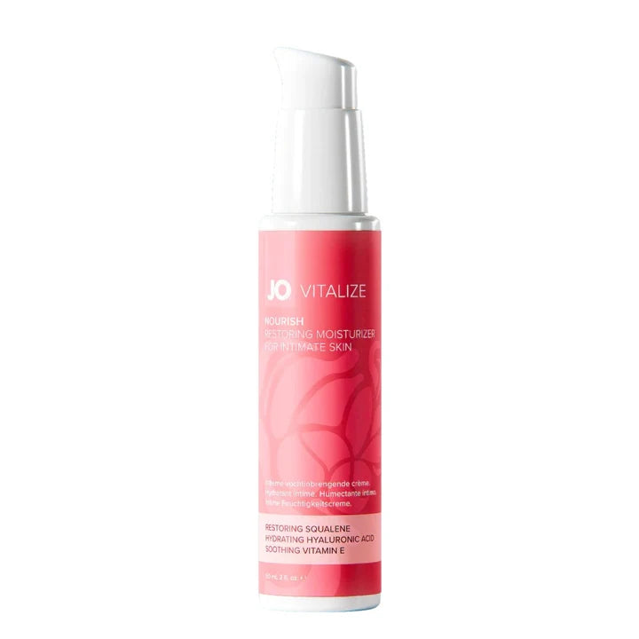 bottle of jo vitalize restoring moisturizer