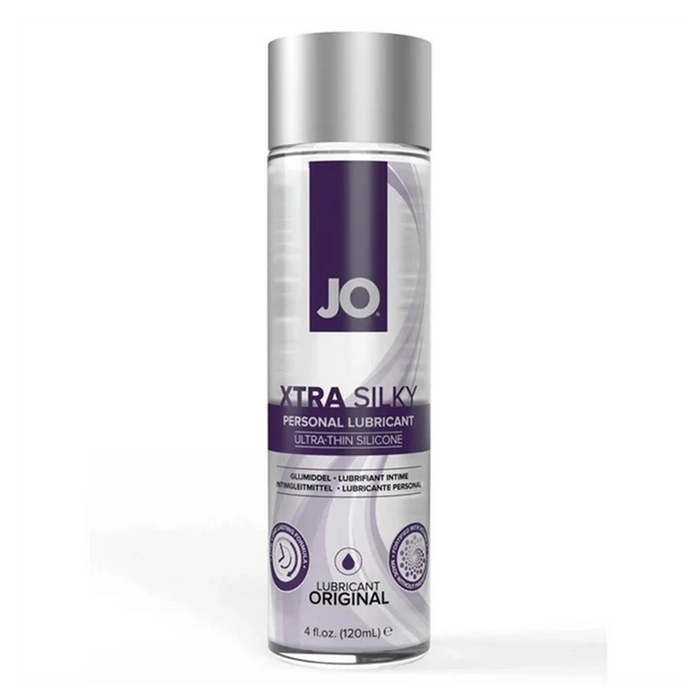 bottle of jo xtra silky silicone lube