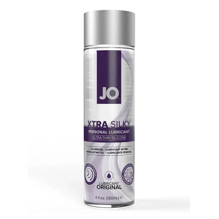 bottle of jo xtra silky silicone lube