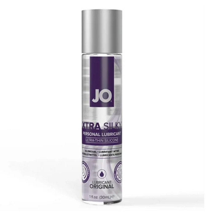 bottle of jo xtra silky silicone lube