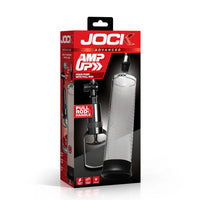 JOCK AMP UP penis pump packaging on a white background