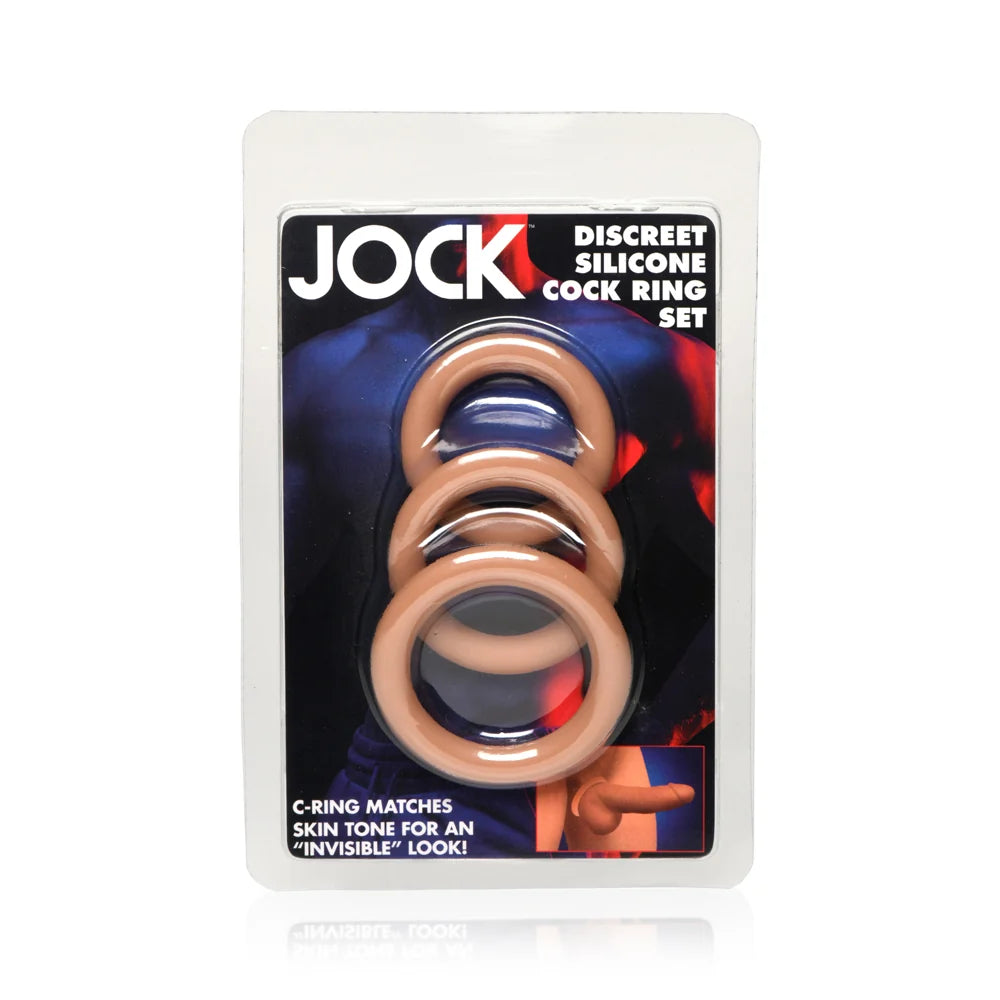 3pk of silicone cock rings in package