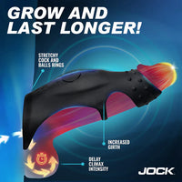 Product with colorful design and text on a blue background, featuring the brand 'JOCK'.