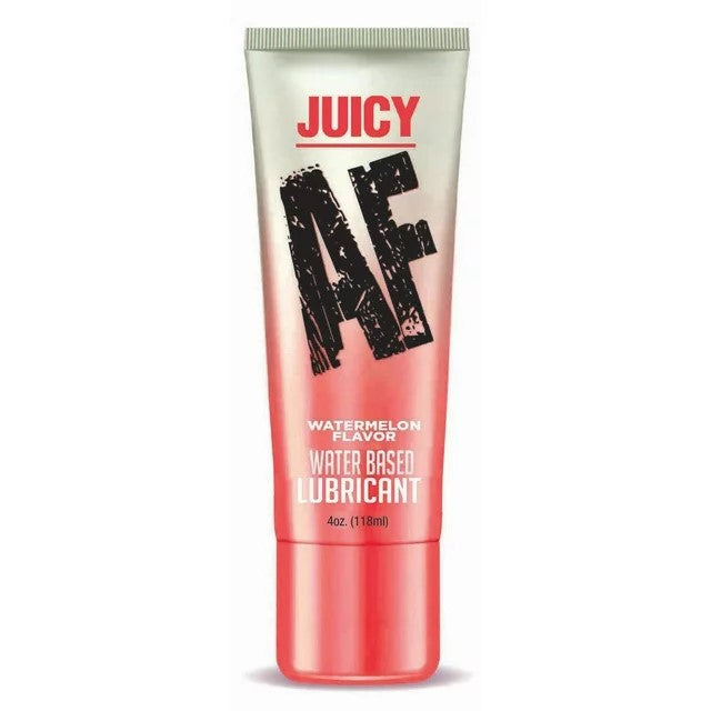 watermelon flavored lubricant in pink and silver tube