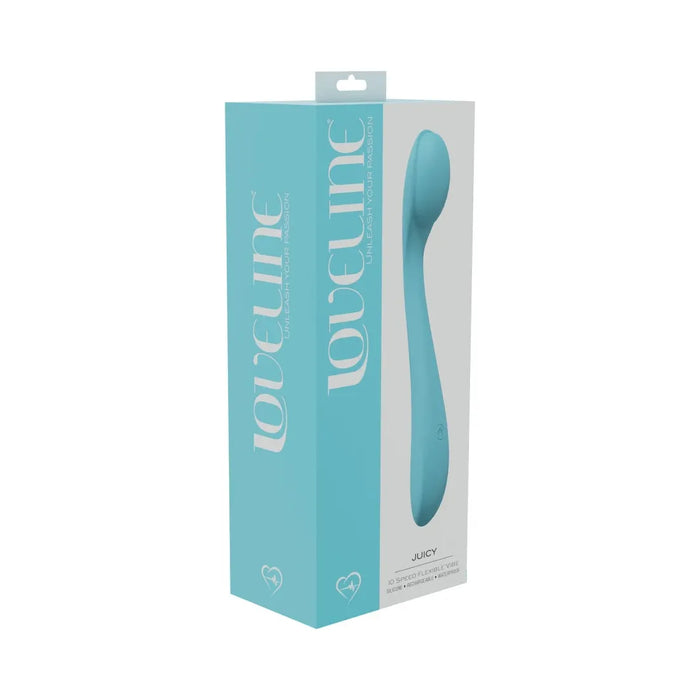 slim vibrator with bulb tip on box cover  blue