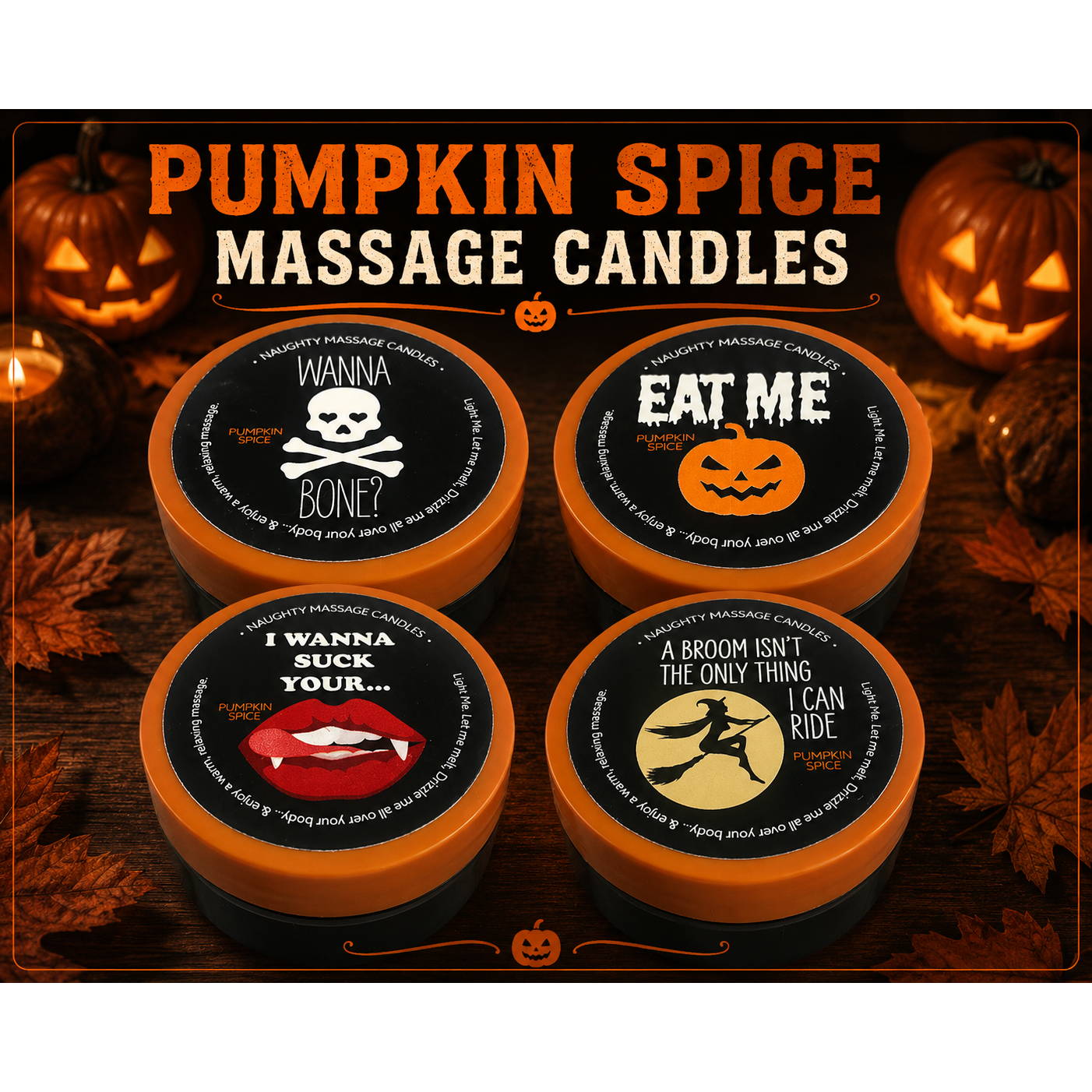 Kama Sutra Halloween Pumpkin Spice Massage Candles