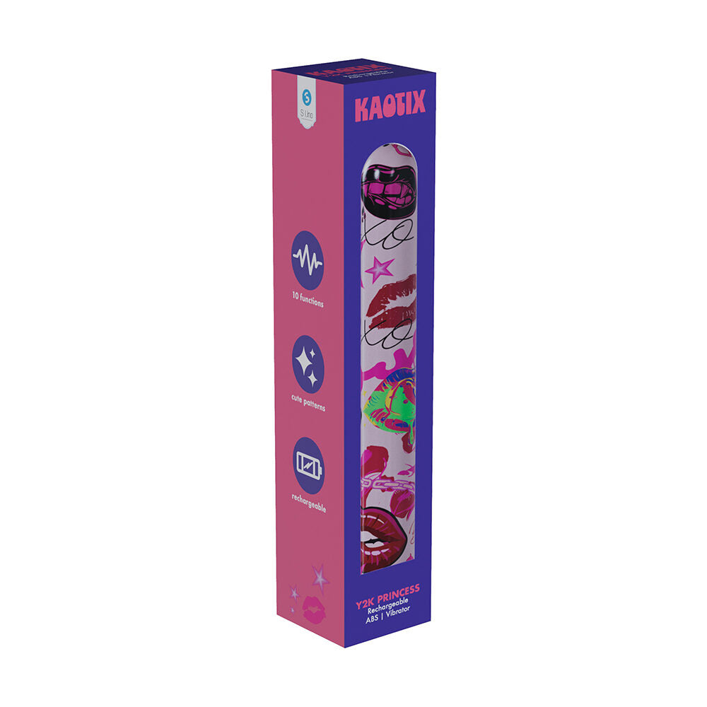KAQIX vibrator product packaging with colorful designs on a white background