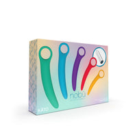 Kato nobé product packaging with colorful handles on a white background