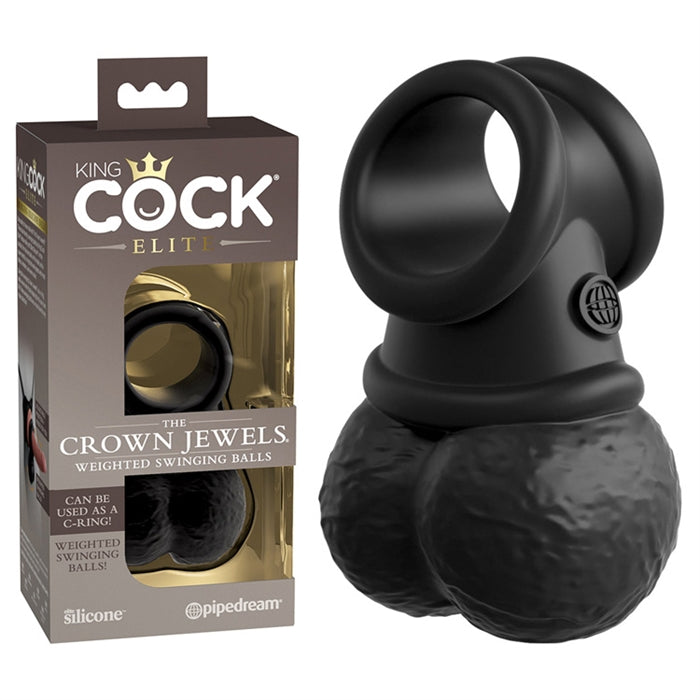 kink cock package with black cock ring with weighted swinging balls