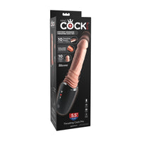 king cock plus thrusting pro cock vibrator 5.5" in box packaging