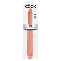 beige 16" tapered double ended dildo