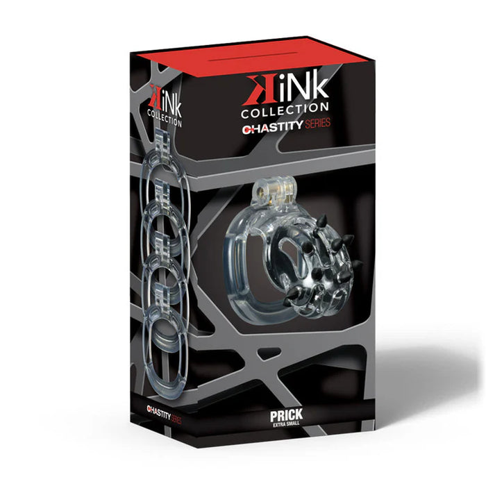 Product packaging for 'Prick' from the Kink Collection on a white background