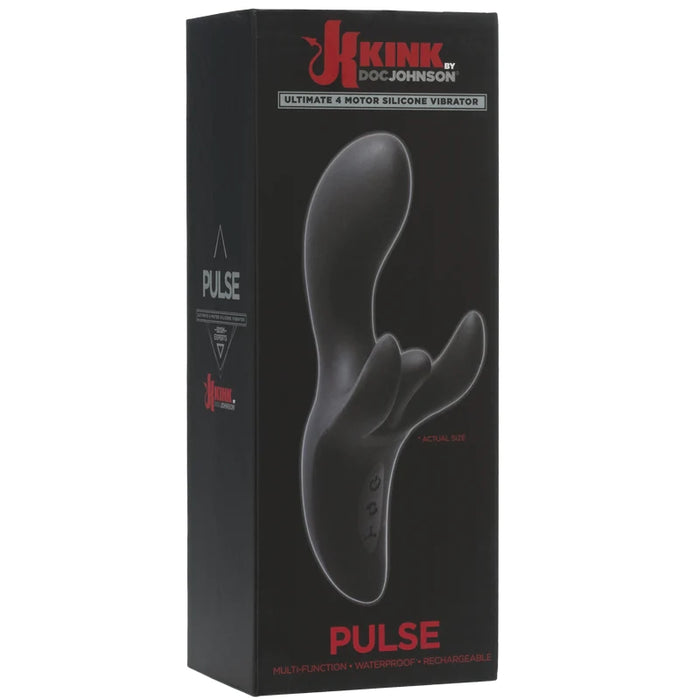 black vibrator with triple clit stim 