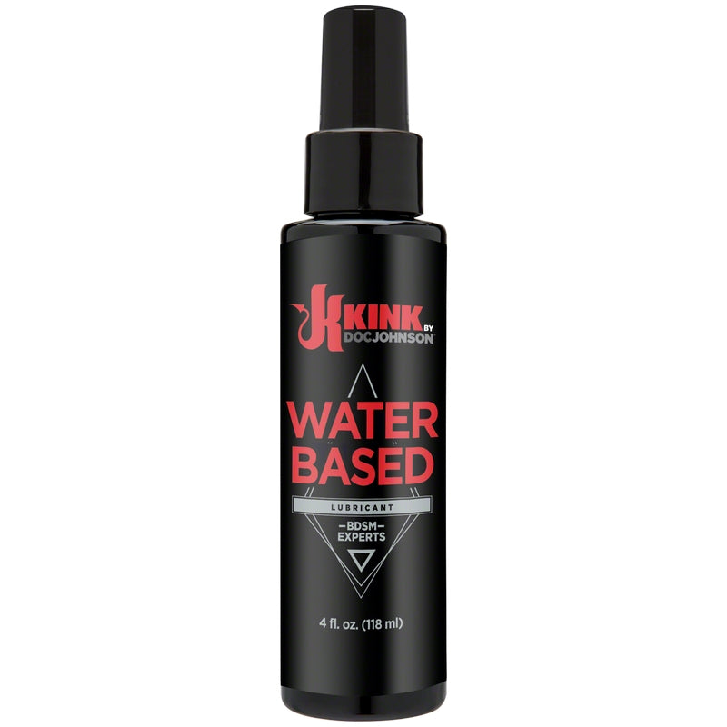 personal spray lubricant in black bottle with red writing