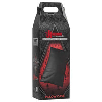 black and red box with black pillow case from kink